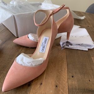 Brand New Jimmy Choo Lucy Suede Pump Rose
